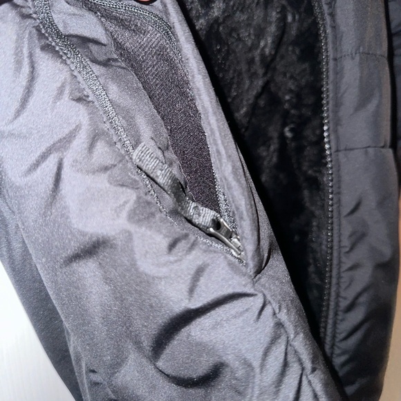 Girls NORTH FACE reversible furry winter coat, sz 7/8 - Picture 5 of 7